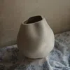 Luxenhome Ivoire Ceramic Vase Tabletop Vase, Round