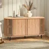 Luxenhome Light Oak Finish Engineered Wood 2-door 58-inch Wide Buffet Cabinet In Brown