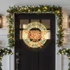 Luxenhome Light Wreath And Red Bowtie, With Timer Light In Multi