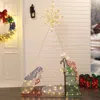 Luxenhome Lighted Nativity And Christmas Tree, Colored In Gray