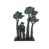 Luxenhome Lovers Siting Decorative Sculpture In Black