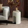 Luxenhome Lucia Cement Outdoor Side/end Table In Gray