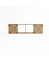 Luxenhome Mid-century Modern Rope 47.2" Floating Wall Mount 2 Door Cabinet In Natural