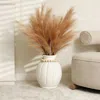 Luxenhome Modern White Tall Round Vase In White