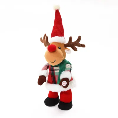 Luxenhome Moose Animated Singing Battery-powered Plush Toy, 16" Tall In Multi