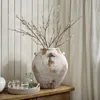 Luxenhome Mottled Rustic Jug Terracotta Vase With 4 Handles, 12" In Neutral