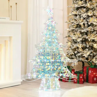 Luxenhome Multi-color Lighted Christmas Tree