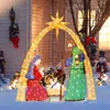 Luxenhome Multi-color Nativity Scene Lights Holiday Decoration, 4.75ft In Multi