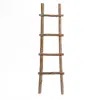 Luxenhome Natural Solid Wood 4-rung Rustic Blanket Ladder, 59" H In Brown