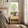 Luxenhome Noa Morden Tray-edge Nightstand End Table With Rounded Corners, 15.5" In Neutral