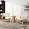 Luxenhome Ojai Faux Leather Accent Chair, Set Of 2 In Neutral