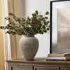 Luxenhome Old-world Gray With Brown Round Terracotta Vase,12'' In Gray
