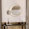 Luxenhome Orbit Metal Frame Wall Mirror In Gold