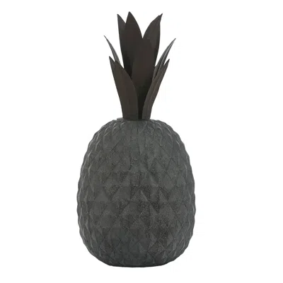Luxenhome Pineapple Garden Statue In Gray