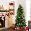 Luxenhome Pre-lit Green Artificial Full Christmas Tree With Stand,6ft In Green