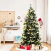 Luxenhome Pre-lit Green Christmas Tree Artificial ,6ft In Green
