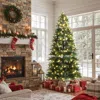 Luxenhome Pre-lit Green Fir Christmas Tree With Stand,6.5ft In Multi