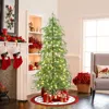 Luxenhome Pre-lit Green Slender Cedar Christmas Tree With Stand,6ft In Green