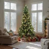 Luxenhome Pre-lit Green Slender Christmas Tree With Stand,7.5ft In Green