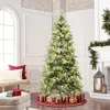 Luxenhome Pre-lit Green Spruce Christmas Tree With Stand,6.5ft In Green