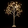 Luxenhome Pre-lit Led 47.24" Artificial White Birch Tree In Neutral