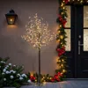 Luxenhome Pre-lit Pink Baby's Breath Christmas Tree,5.2ft In Green