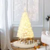 Luxenhome Pre-lit White Fiber Optic Christmas Tree,5ft In White