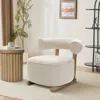 Luxenhome Rio Upholstered Cream Accent Chair In White