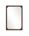 Luxenhome Rubberwood Frame Rectangle 35-inch Tall Wall Mirror, Accent And Vanity