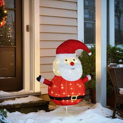 Luxenhome Santa Claus Lighted Globe Christmas Lighting Decoration For Indoor And Outdoor, 30" Tall In Multi