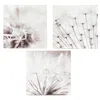 Luxenhome Set Of 3 Dandelion Lighted Canvas Prints In Multi