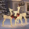 Luxenhome Set Of 3 Deer Family Lighted Led Indoor Outdoor Holiday Decoration In Multi