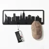 Luxenhome Skyscraper Wall-mounted Coat Rack In Black