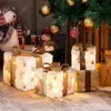 Luxenhome Snowflake White And Gold Giftbox, Battery-powered, Set Of 3 In Multi