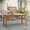 Luxenhome Solana Solid Wood Rectangle Outdoor Coffee Table In Brown
