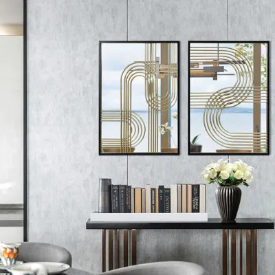 Luxenhome Spectra Wall Mirror, Set Of 2 In Multi