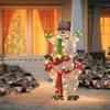 Luxenhome Stacked Snowman Couple Lighted Led Indoor Outdoor Holiday Decoration In Multi