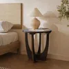 Luxenhome Sunflower Wood End/side Table In Multi