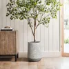 Luxenhome Textured And Speckled Tall Tapered Planter, 16" H In Multi