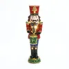 Luxenhome Traditional Nutcracker Drummer Soldier With Lights, 3ft Tall In Multi