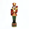 Luxenhome Traditional Nutcracker King In Red With Lights, 3ft Tall In Multi