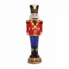 Luxenhome Traditional Nutcracker Soldier In Red With Lights, 2ft Tall In Multi