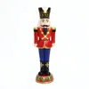 Luxenhome Traditional Nutcracker Soldier In Red With Lights, 3ft Tall In Multi