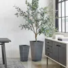 Luxenhome Urbano Textured Indoor/outdoor Planter, Tall, Set Of 2 In Gray