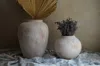 Luxenhome Vintage Terracotta Vase – Aged Matte Finish Decorative Accent In Gray