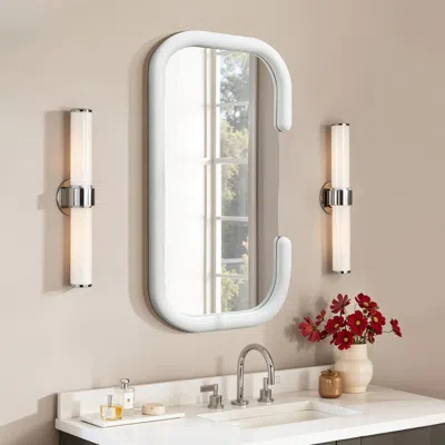 Luxenhome White C-frame Accent And Vanity Wall Mirror