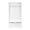 Luxenhome White Mdf Hall Tree With Storage Bench In White