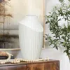 Luxenhome White Mgo Vase Modern Abstract Sculpture Vase, 20'' H In White
