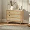 Luxenhome Zahra 3-drawer Rattan Dresser In Neutral