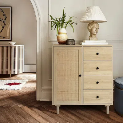 Luxenhome Zahra Storage Cabinet In Neutral
